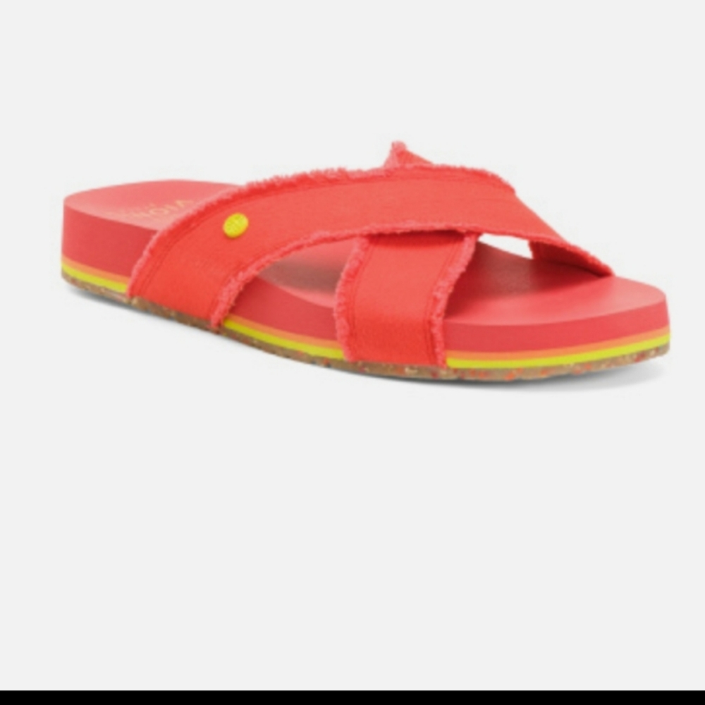 VIONIC beach SANDALS poppy CANVAS brand new in original box ๐ค๐ค๐ค - Picture 6 of 7